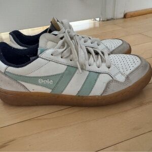 Gola White and Mint Casual Sneakers